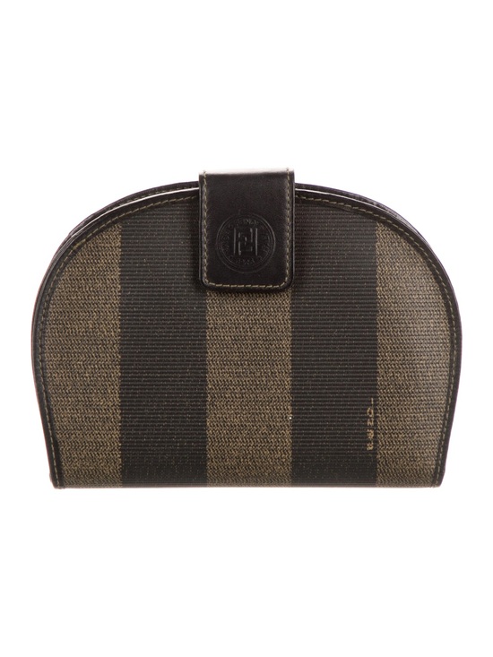 Fendi Handbags - Vintage Fendi Pequin Striped Dome Wallet